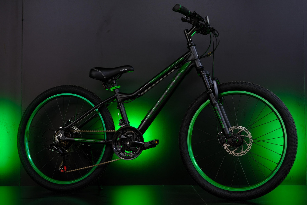 Lorak Dynamic 24 18sp Матовый Чёрный/Зелёный