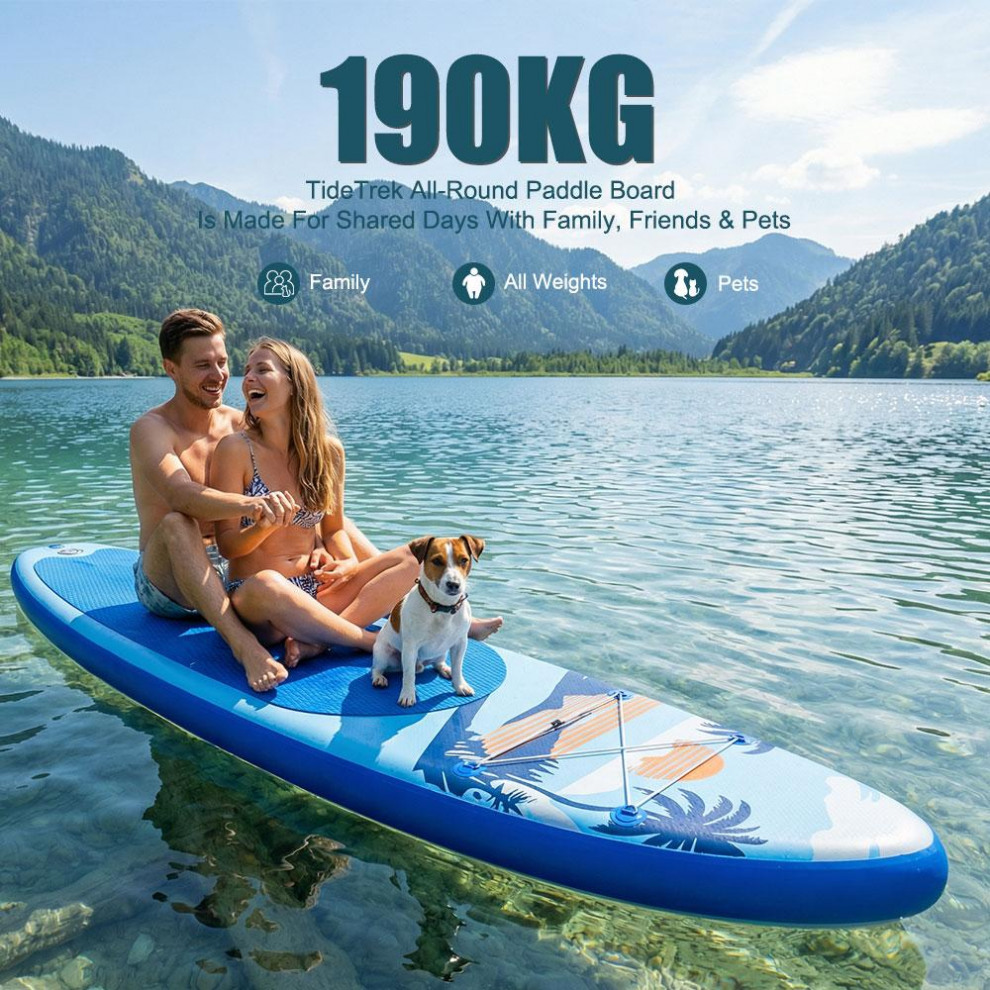 Сапборд TIDETREK SUPTT70A (335*83*15) синий-голубой пальмы, код 78935