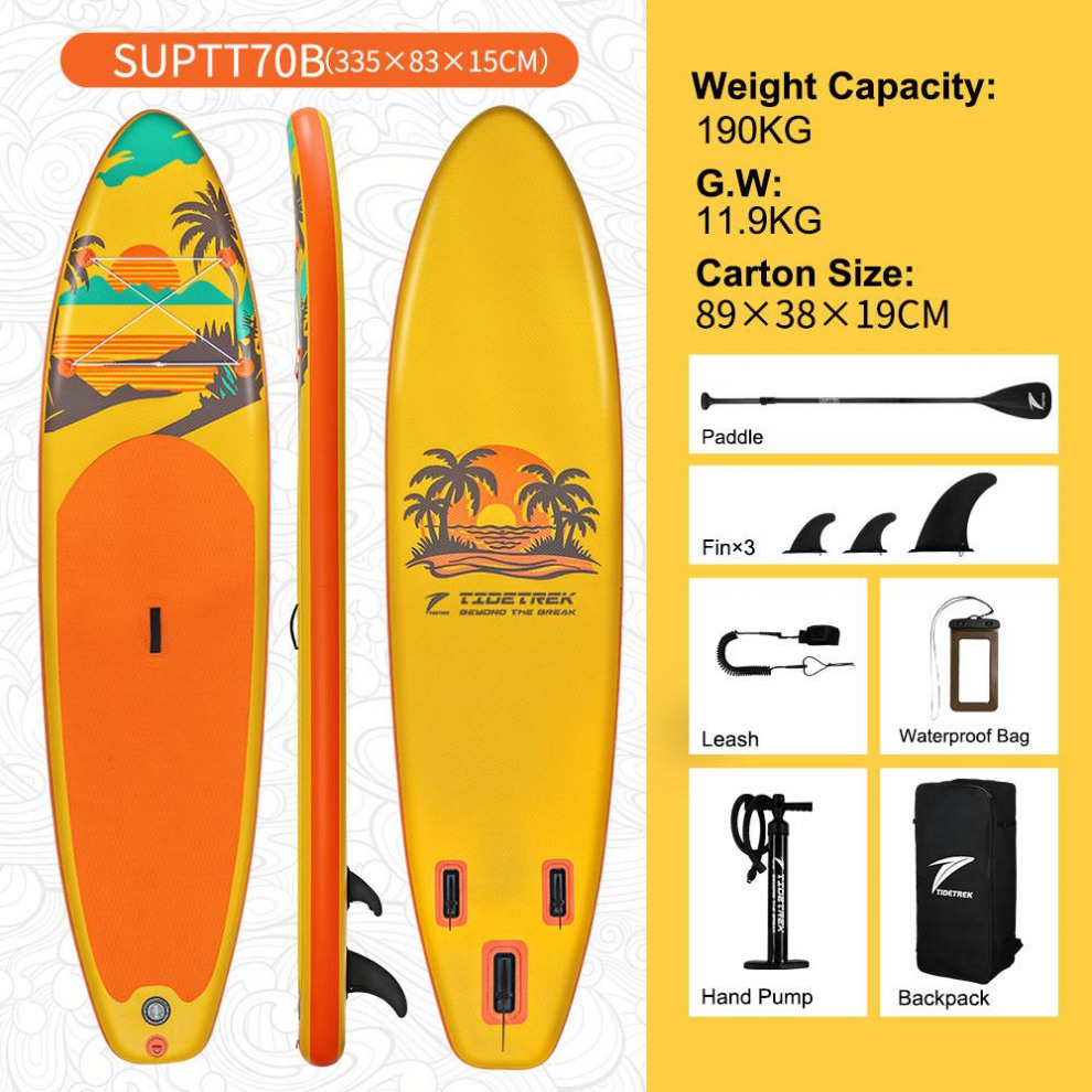 Сапборд TIDETREK SUPTT70B (335*83*15) оранжевый пальмы, код 78936