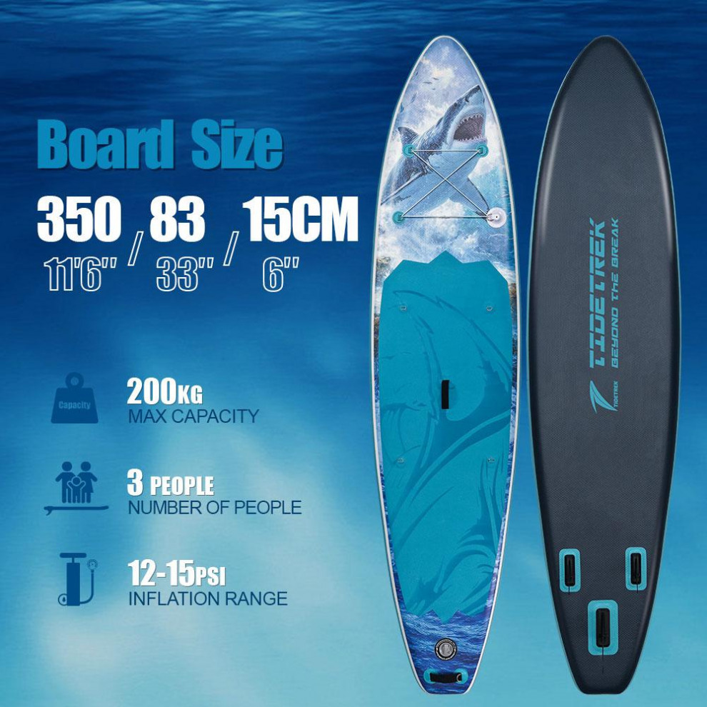 Сапборд TIDETREK SUPTT71J (350*83*15) синий с сиденьем и двойным веслом, код 78944