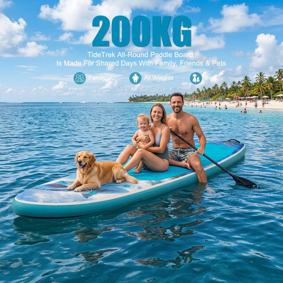 Сапборд TIDETREK SUPTT71J (350*83*15) синий с сиденьем и двойным веслом, код 78944