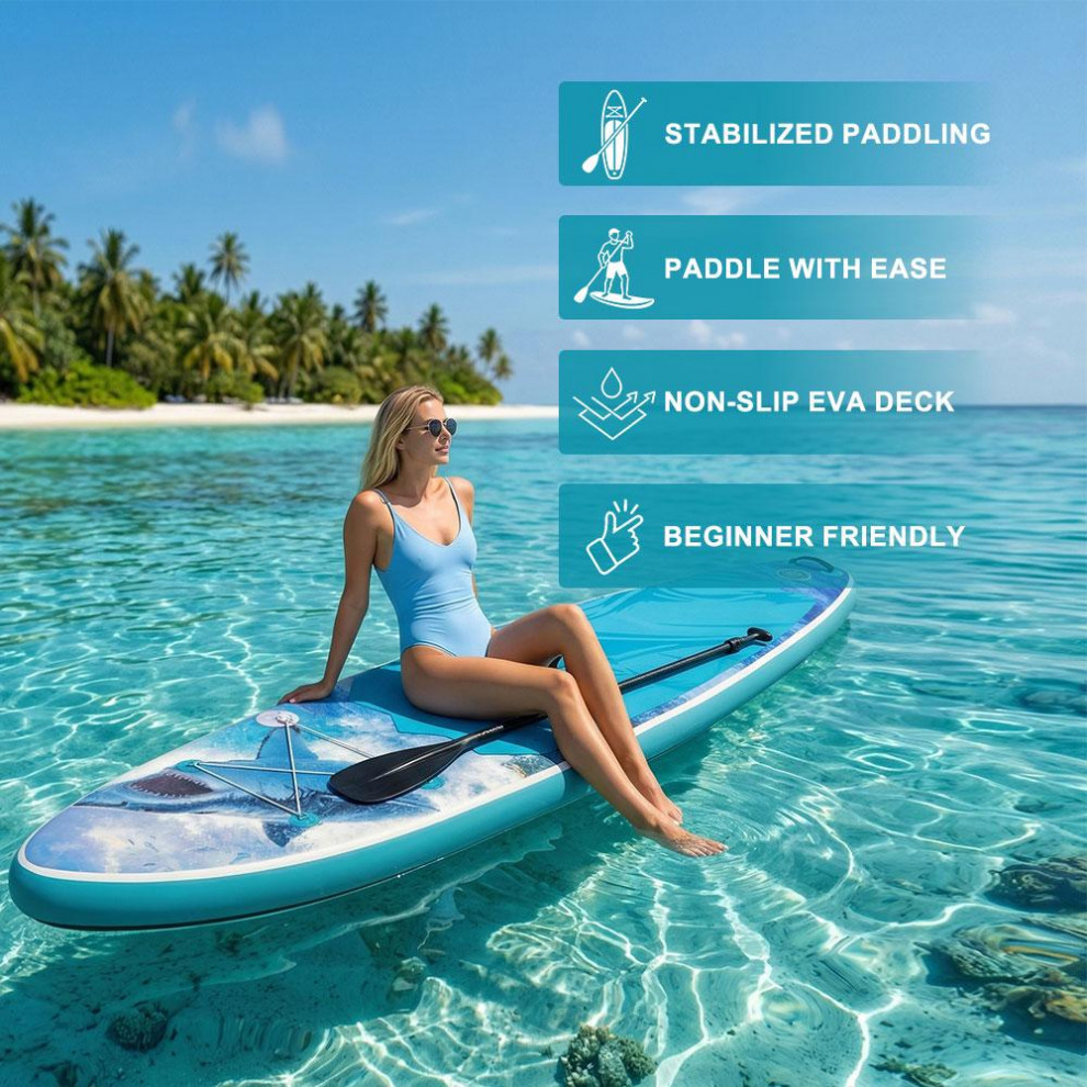 Сапборд TIDETREK SUPTT71J (350*83*15) синий с сиденьем и двойным веслом, код 78944