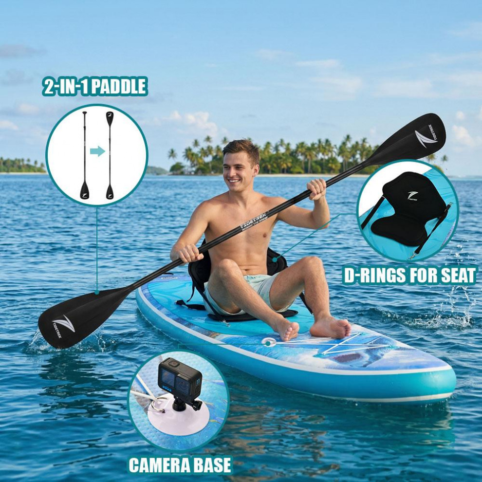 Сапборд TIDETREK SUPTT71J (350*83*15) синий с сиденьем и двойным веслом, код 78944