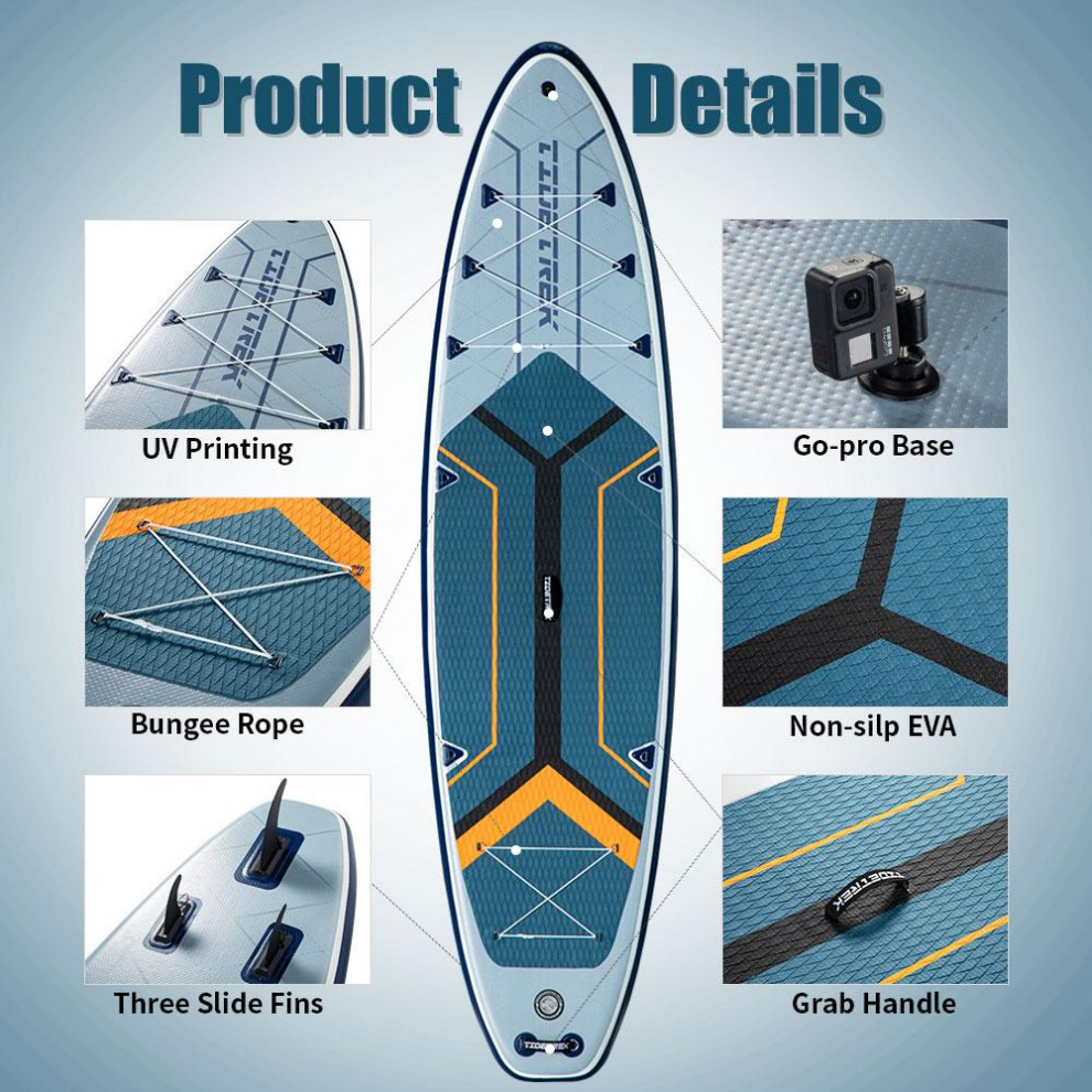 Сапборд TIDETREK SUPTT72F (350*89*15) синий с двойным веслом, код 78945