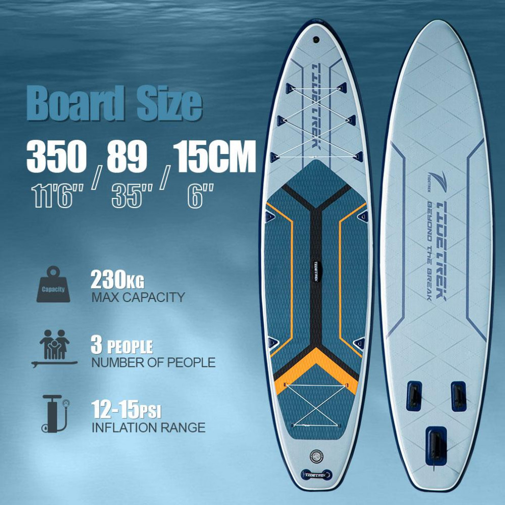 Сапборд TIDETREK SUPTT72F (350*89*15) синий с двойным веслом, код 78945