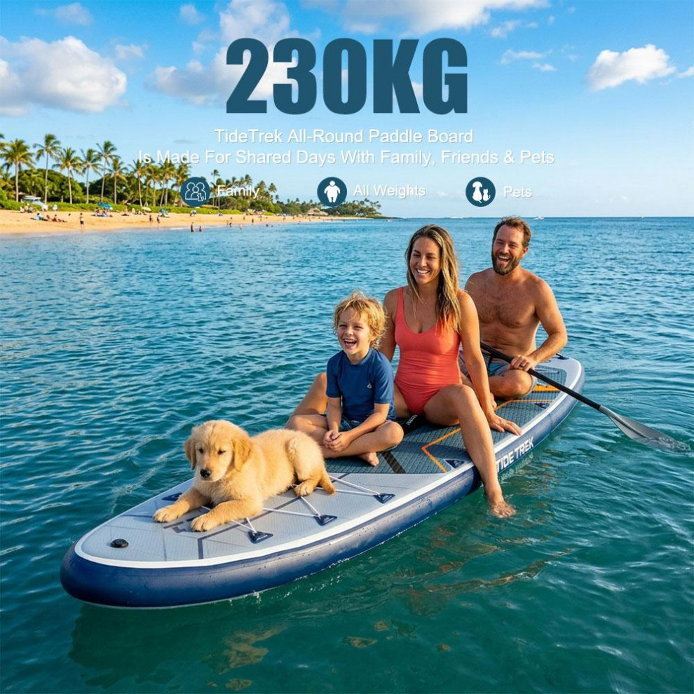 Сапборд TIDETREK SUPTT72F (350*89*15) синий с двойным веслом, код 78945