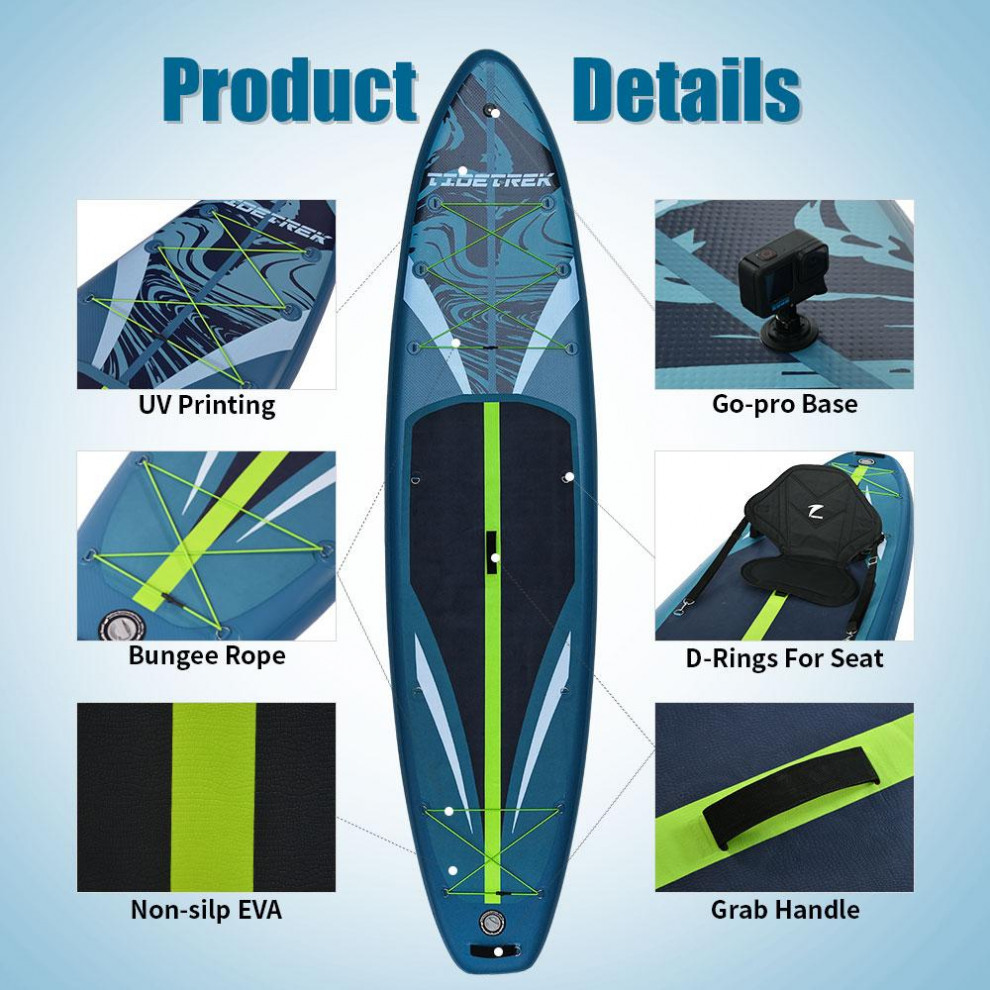 Сапборд TIDETREK SUPTT71D (350*83*15) синий с сиденьем и двойным веслом, код 78942