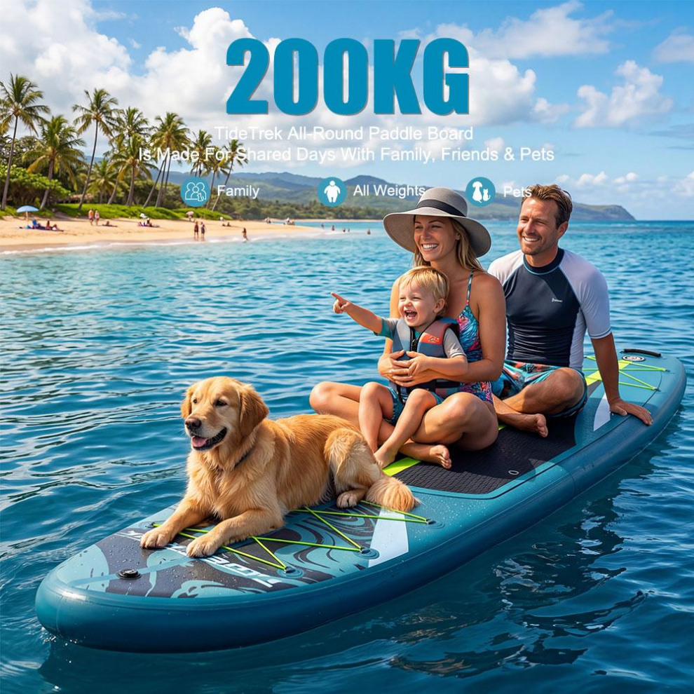 Сапборд TIDETREK SUPTT71D (350*83*15) синий с сиденьем и двойным веслом, код 78942