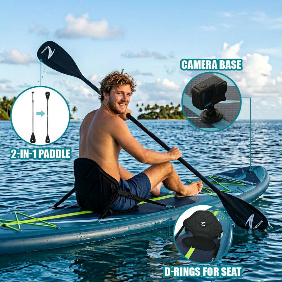 Сапборд TIDETREK SUPTT71D (350*83*15) синий с сиденьем и двойным веслом, код 78942