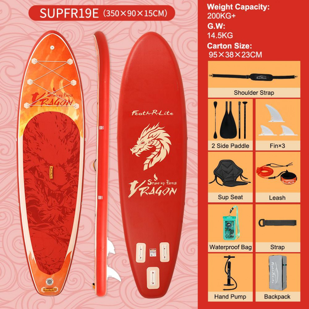 Сапборд SUPFR19E (350*90*15) оранжевый дракон, код 78948